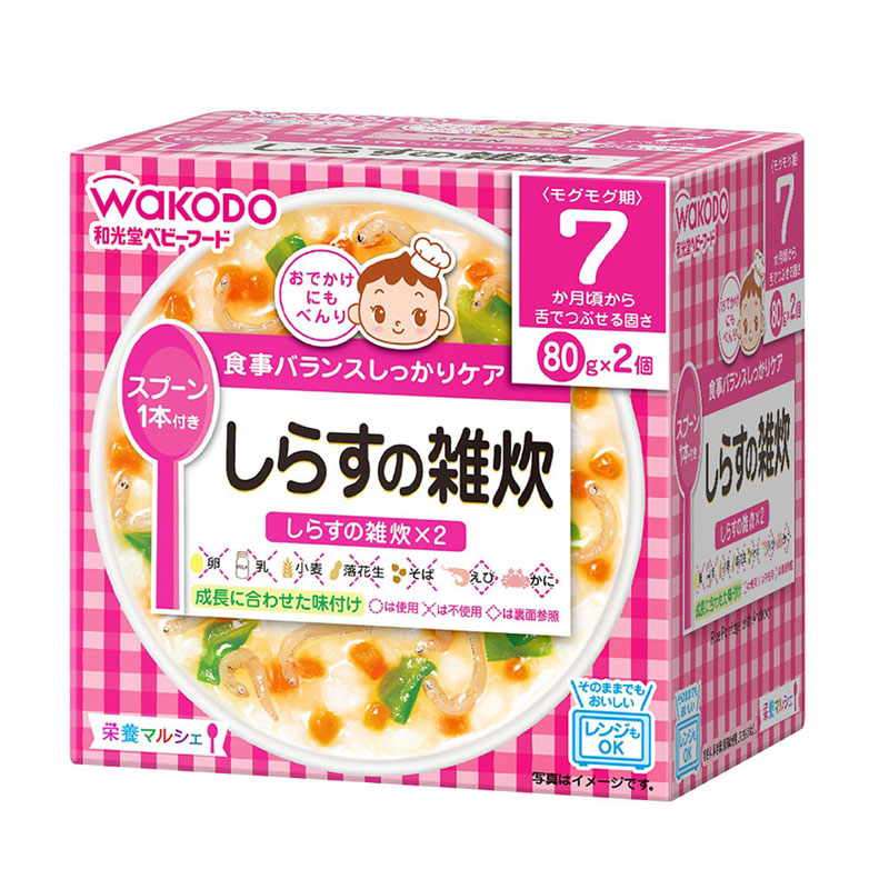 WAKODO Anchovy Rice Porridge 2 Pack (Bundle of 4)